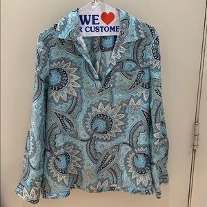 Talbots Silk Paisley Blouse